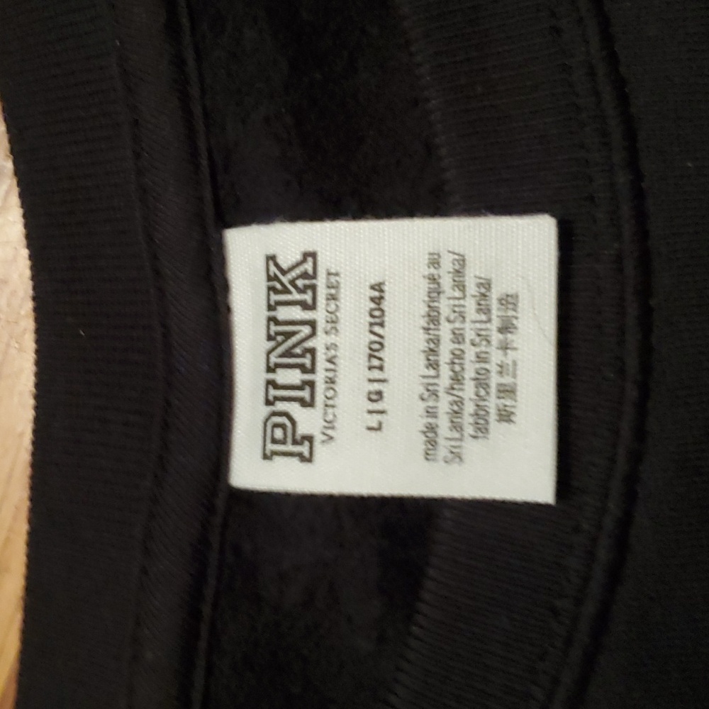 PINK Everyday Lounge Campus Crew Sweatshirt black large - Picture 2 of 4